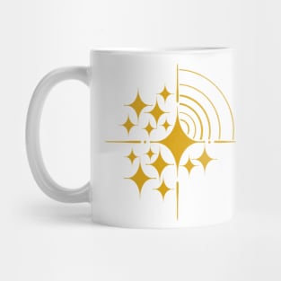 Golden Stars Burst Mug